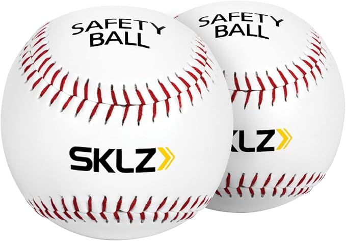 SKLZ Soft Cushioned Safety Baseballs, 2 Pack, White Pearl