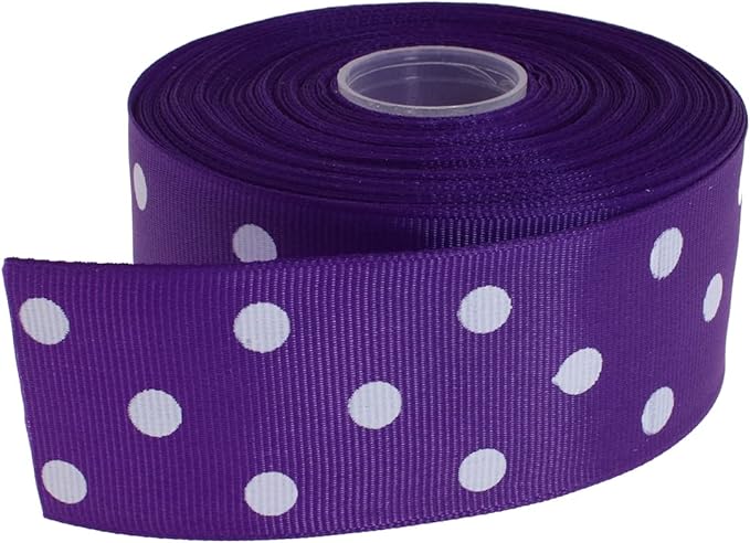 Polka Dot Grosgrain Ribbon 25 Yard Each Roll 100% Polyester by Unknown