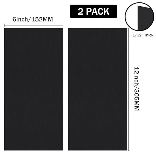 2Pack Anodized Aluminum Sheet 6 x 12 x 1/32 Inch Black Anodized Aluminum Metal - Image 3