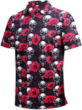 Damipow Premium Golf Shirts for Men Dry Fit Performance Polo Short Sleeve Collared Shirt