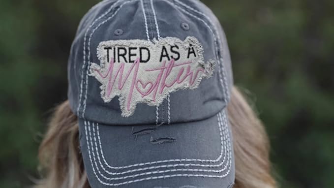 Funky Junque Distressed Vintage Baseball Cap - Embroidered Patch Women's Hat - Holiday, Lifestyle & Patriotic Designs