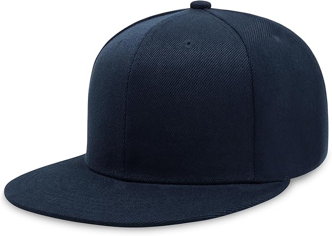 CHOK.LIDS Flat Bill Visor Classic Snapback Hat Blank Adjustable Brim High Top End Trendy Color Style Plain Tone Baseball Cap