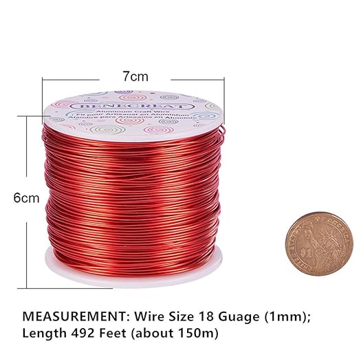 BENECREAT 12 17 18 Gauge Aluminum Wire Anodized Jewelry Craft Making Beading - Image 2