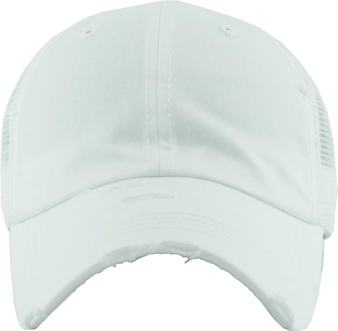 Classic Plain Ponytail Messy High Bun Headwear Adjustable Cotton Trucker Mesh Glitter Hat Baseball Cap