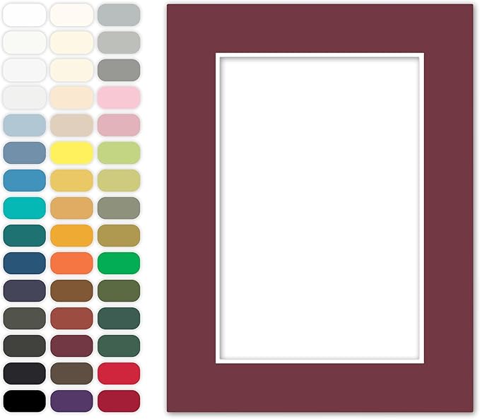 Poster Master Maroon Matboard – 4-Ply Acid-Free Picture Mat Board by PosterMaster