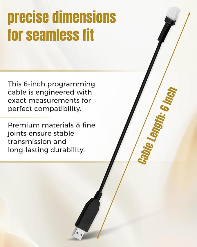 6Ft USB Programming Cable 6' Fit for ICON EV Golf Carts 2022 2023 2024