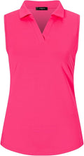Womens Sleeveless V Neck Golf Polo Shirts