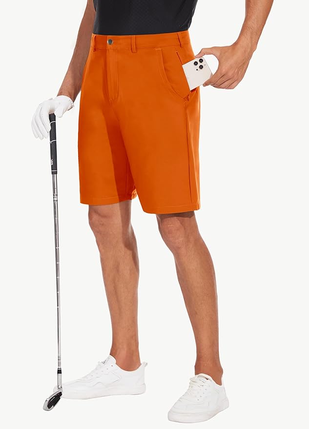 JWM Mens 7"/9" Stretch Golf Shorts - Lightweight Hybrid Casual Dress Work Flat Front Shorts with 5 Pockets Quick Dry UPF50