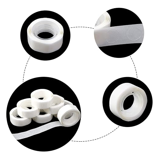 UPINS 1500 Pcs Point Dots Balloon Glue Removable Adhesive Point Tape, 15 Rolls - Image 3