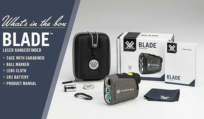 Vortex Optics Blade Series Golf Laser Rangefinders - Tournament Legal, PinSpotter Mode, Slope Mode (Select Model), Cart Magnet, Waterproof, Shockproof - Unlimited, Unconditional Warranty