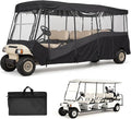 KEMIMOTO Golf Cart Enclosure 8 Seat, 600D Waterproof Golf Cart 8 Passenger Enclosure with Clear Windshield Compatible with Club Car Villager, Evolution D5-Ranger, Concierge