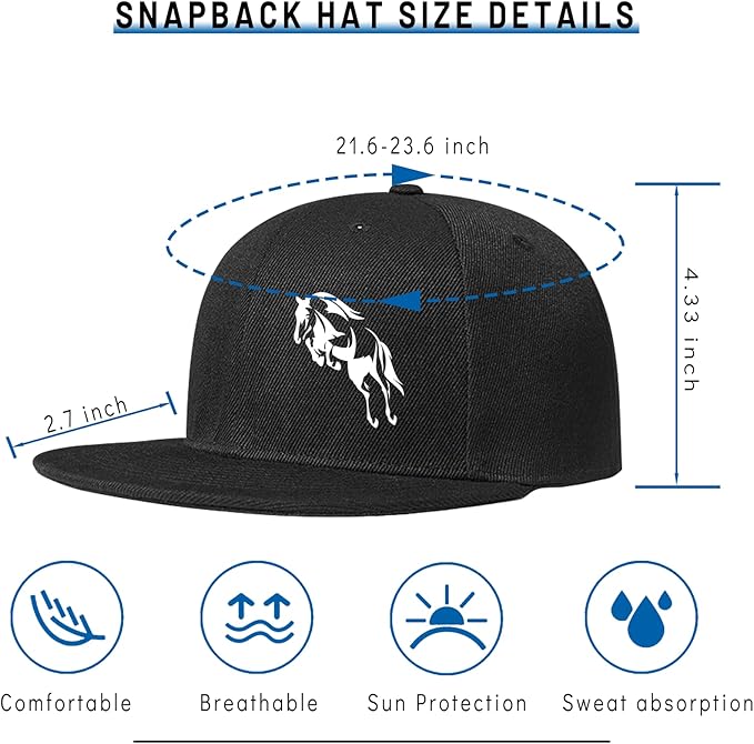 Skateboard Hat Snapback Hats for Men Flat Bill Hats for Boy Adjustable Baseball Cap for Teens Hip Hop Sports