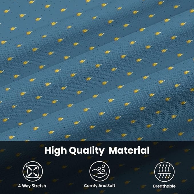 HUURAY Funny Golf Polos for Men Funny Print Short Sleeve Shirts Quick Dry Polo Shirts Hawaiian Shirt Performance Golf Outfits