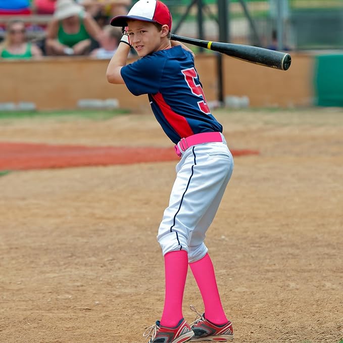 Haysandy Baseball or Softball Sock and Belt Combo Set 3 Football Baseball Socks with Softball Belt for Youth Boys Kids