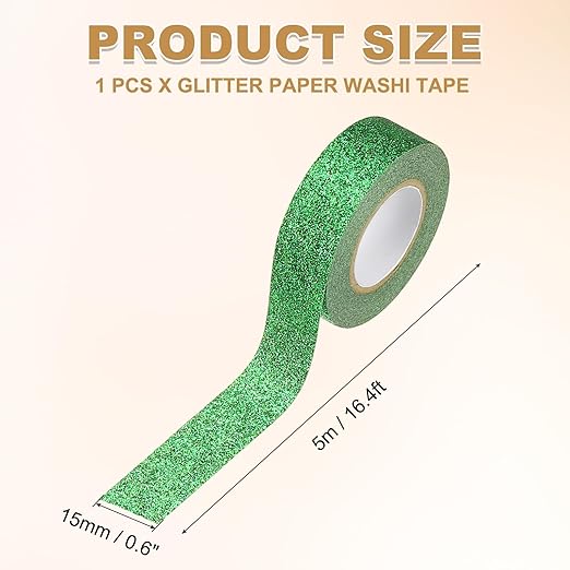 PATIKIL 1 Roll Glitter Paper Washi Tape, Washi Decorative Tape - Image 2