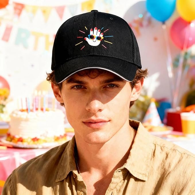 Embroidered Baseball Cap for Men Women, Breathable Cotton Adjustable Hat, Various Patterns for Casual Daily Outfits