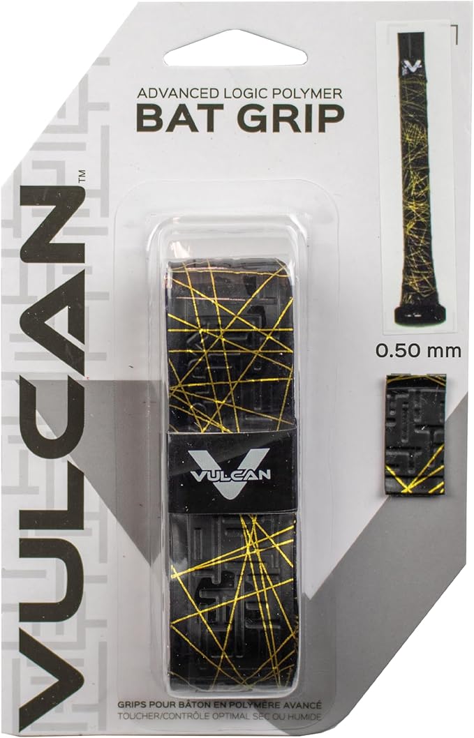 Vulcan | 0.50mm / 1.00mm / 1.75mm Bat Grip | Baseball/Softball | Multiple Colors