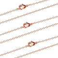 ALEXCRAFT 12PCS Rose Gold Plated Solid Brass Chians Hypoallergenic Flat Cable by ALEXCRAFT
