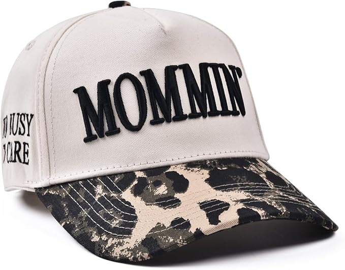 Mommin Trucker Hat,Vintage Two-Tone Women's Baseball Cap with Mama Hat Mothers Day Great Gifts for Mom Wife Stepmom