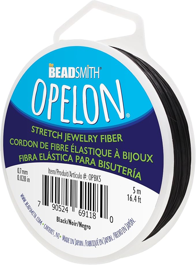 The Beadsmith Opelon Stretch Cord – Elastic Beading Fiber, 0.7 mm Diameter by TheBeadsmith