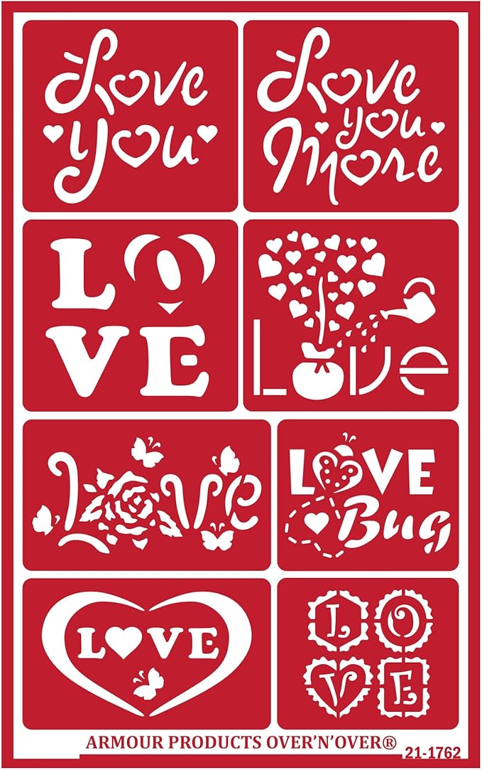 Over'N'Over Reusable Glass Etching Stencils – Durable Self-Stick Designs by OVER+%27N%27+OVER