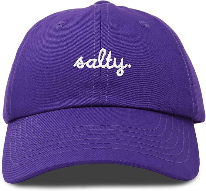 DALIX Salty Embroidered Cotton Beach Baseball Cap Adjustable Dad Hat Womens