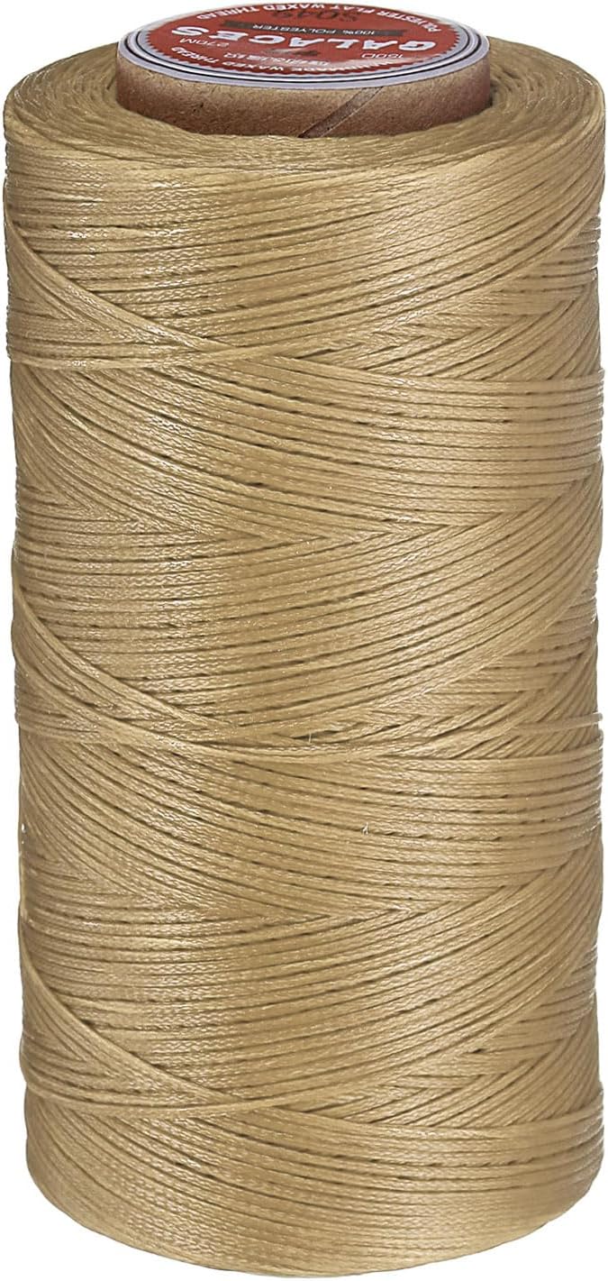 uxcell Flat Leather Sewing Waxed Thread, 270m / 295 Yards Polyester Wax String by uxcell