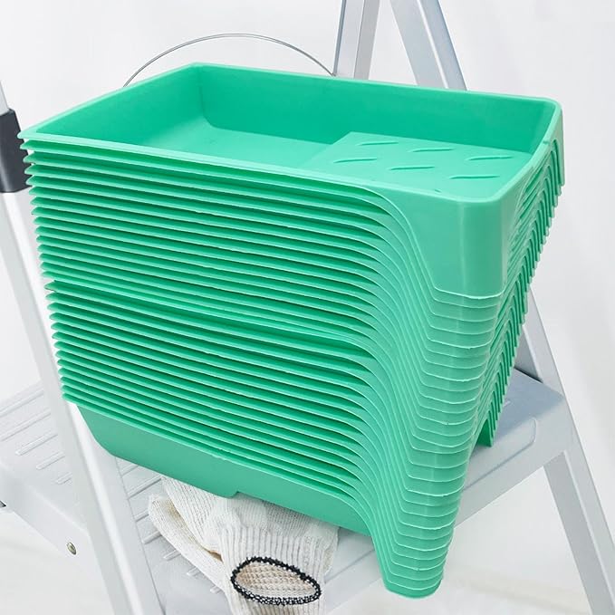 4 Inch Paint Tray, 28 Pack Plastic Paint Roller Tray, Heavy Duty Disposable - Image 5