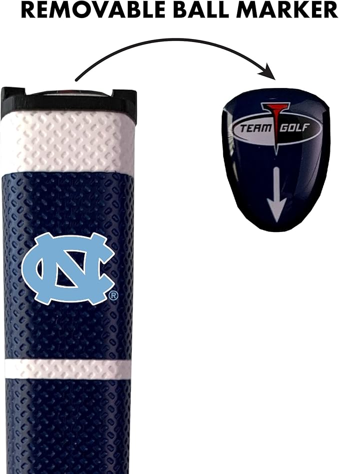 Team Golf NCAA Golf Putter Grip with Removable Gel Top Ball Marker, Durable Wide Grip & Easy to Control