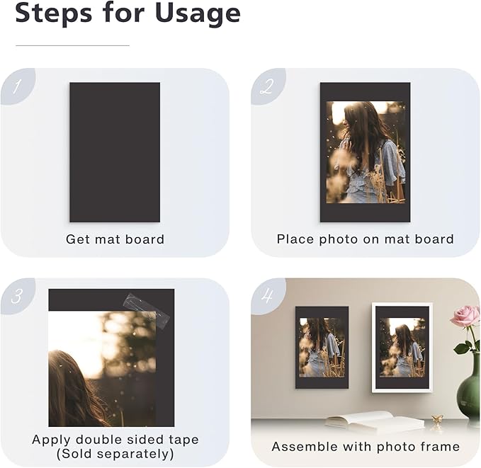 Golden State Art, 11x17 Uncut Photo Mat Matboard - Image 6