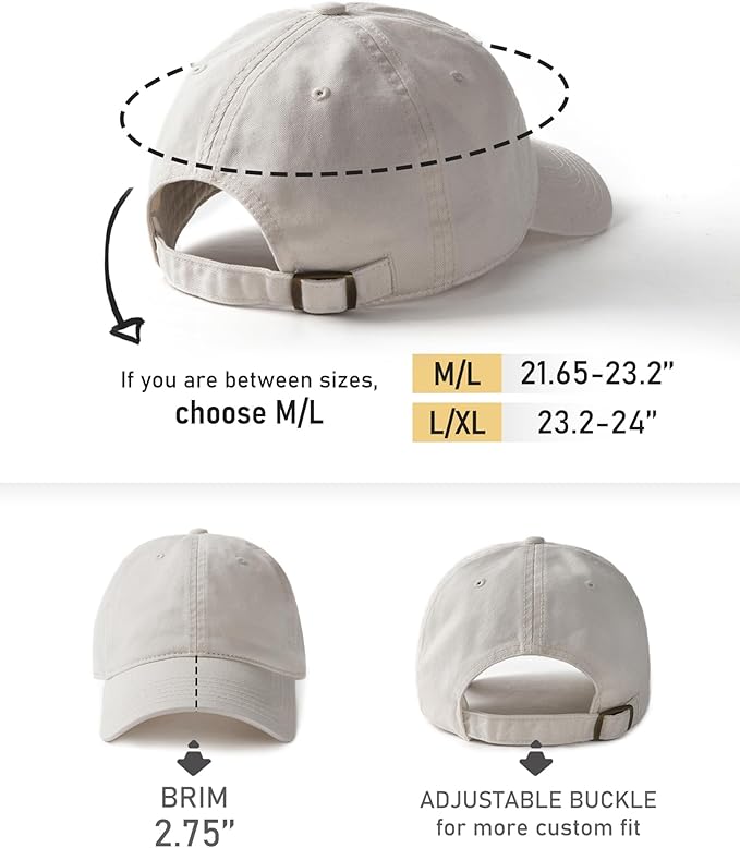 FURTALK Unisex Vintage Washed Unstructured Baseball Cap Washed Cotton Adjustable Dad Hat