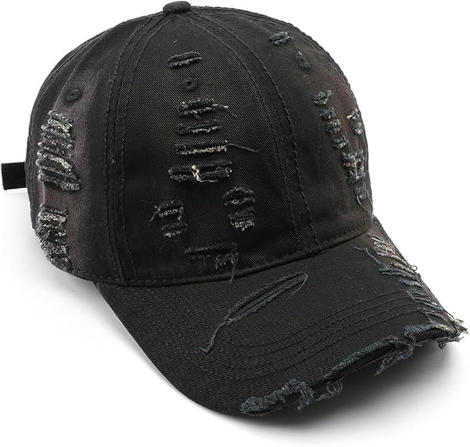 Trendy Original Washed Distressed Unstructured Baseball Cap Denim Cotton Soft Caps Adjustable Vintage Dad Hats Unisex