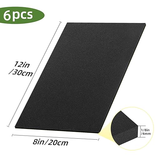 6 Pcs Adhesive Foam Padding, 12in X 8in Closed Cell Foam Sheet, 1/8in Thick - Image 2