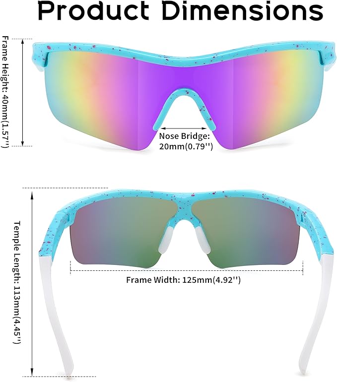 FEISEDY Kids Teens Baseball Polarized Sunglasses Sports TR90 Frame Boys Girls Cycling B2454
