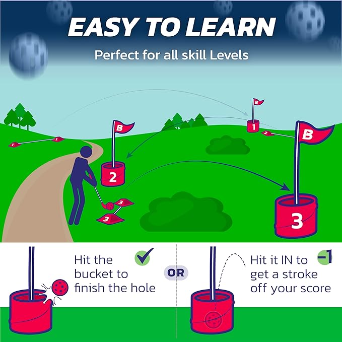 bucketgolf Game The Original Ultimate Backyard Lawn Golf Game - Image 6
