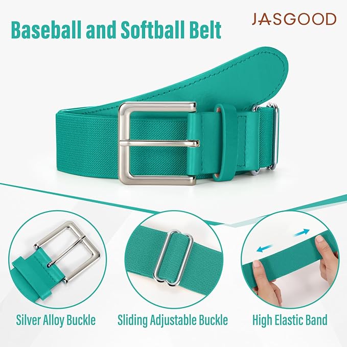 Baseball Socks and Belt for Youth Adult Softball Socks Combo Elastic Waist Belt for Men Kids Boys Girls Women JASGOOD