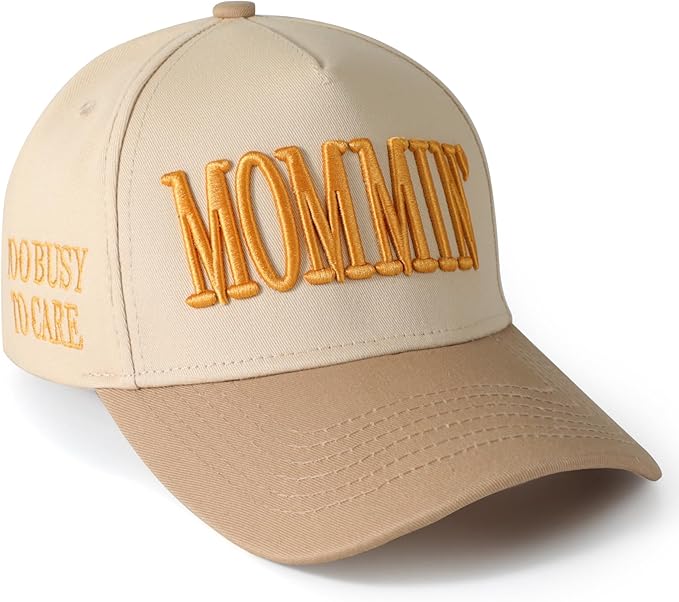 Mommin Trucker Hat, Mothers Day Gifts for Mom Wife, Vintage Two Tone Ponytail Baseball Cap, Adjustable Embroidered Hat