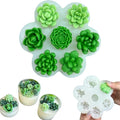 7 Pcs Succulent Fondant Molds 3D Silicone Cactus Succulents Leaves Moulds by JDHSilicone