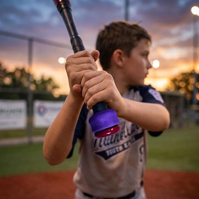 Grip-N-Rip Knob Stacker Choke-Up Ring for Baseball/Softball Bats Provides Choking Up Space & Relief from Bat Sting, Stackable for Custom Fit and Comfort