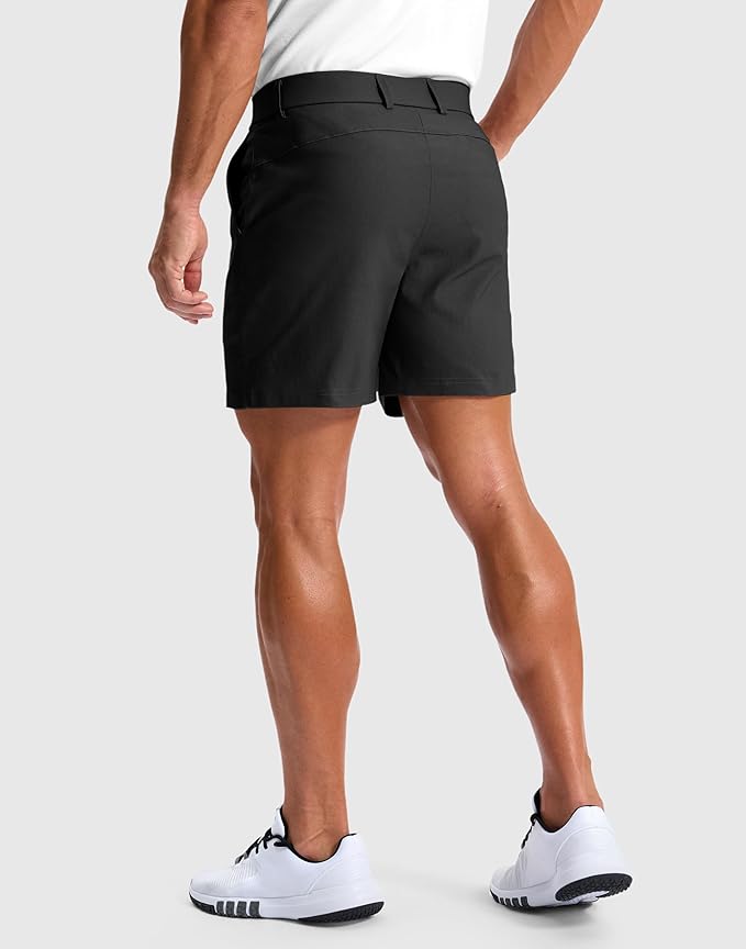 G Gradual Men's Golf Dress Shorts 5"/ 7"/ 9" Stretch Casual Work Flat Front Shorts for Men with 3 Pockets Quick Dry