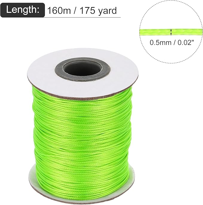 MECCANIXITY Waxed Cord 0.5mm Waxed Polyester Cord 175 Yard Wax String - Image 2