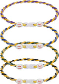 4 Pieces Baseball Necklaces for Boys,Three Braided Rope Tornado Sports Titanium Necklaces,Christmas Gifts Baseball Accessories Drip