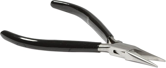 The Beadsmith Chain Nose Pliers – Extra Fine Tips – 4.5 inches – PVC Grip Handle - Image 3