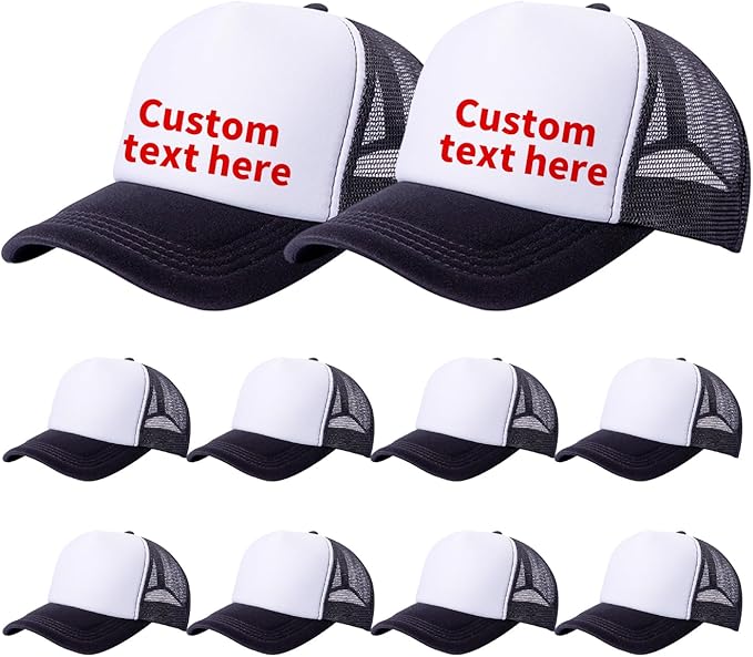 10 Pack of Blank Trucker Hat Bulk Men and Women Hats Bulk DIY Graffiti Mesh Hat Hot Stamping Hats