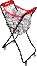 Baseball Caddy with Wheels, Holds 100+ Baseballs or 50+ Softballs, Extra Large Ball Caddy for Baseball and Softball Drills, Easy Set Up and Carrying, Ball Caddy for Outdoor/Indoor