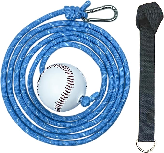 LOOEEL Baseball and Softball Batting Training Rope,Baseball Softball Hitting Trainer,Batting Swing Trainer for Baseball & Softball.Practice Baseball Swing Skills,and Hitting Performance