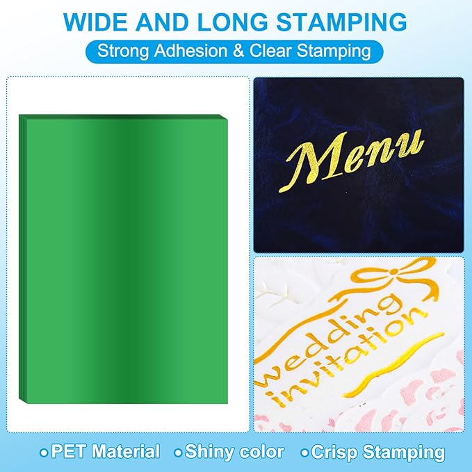 PATIKIL 11.7x8.3" Hot Stamping Foil Paper Sheet, 20 Sheets A4 Heat Transfer Hot - Image 3