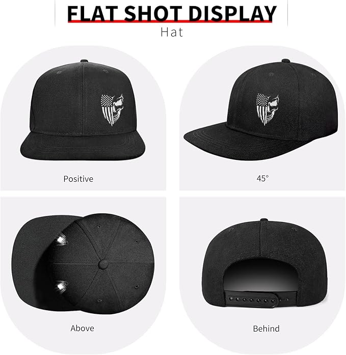 Snapback Hats for Men Mens Hats Flat Bill Snap Backpack Fitted Trucker