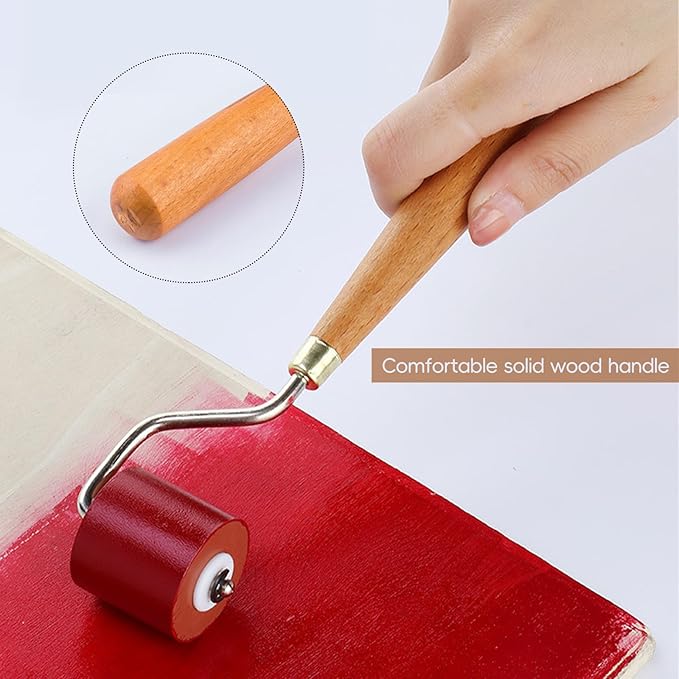 3Pcs Brayer Rubber Rollers, Printmaking Brayers, Art Craft Roller, Craft - Image 4