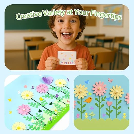 LOVEINUSA 10 PCS Flower Shaped Craft Hole Punch Set - Image 4